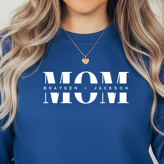 Personalized MOM Kids’ Names, Modern Chic Mom Gift T Shirt