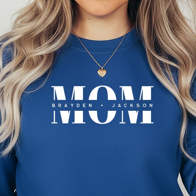 Personalized MOM Kids’ Names, Modern Chic Mom Gift T Shirt (Skapare uppladdad)