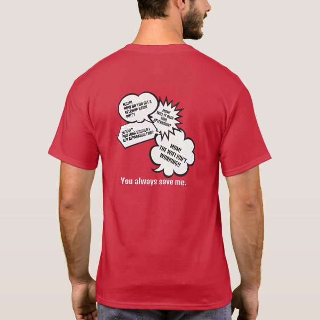 Personalized Mom T-Shirt – Funny ChatGPT Shirt (Baksida)