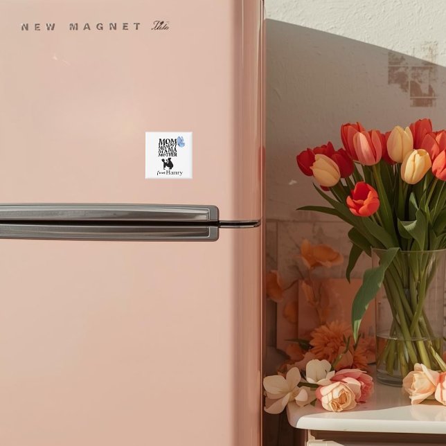 Personalized Mom Typography Magnet (Skapare uppladdad)