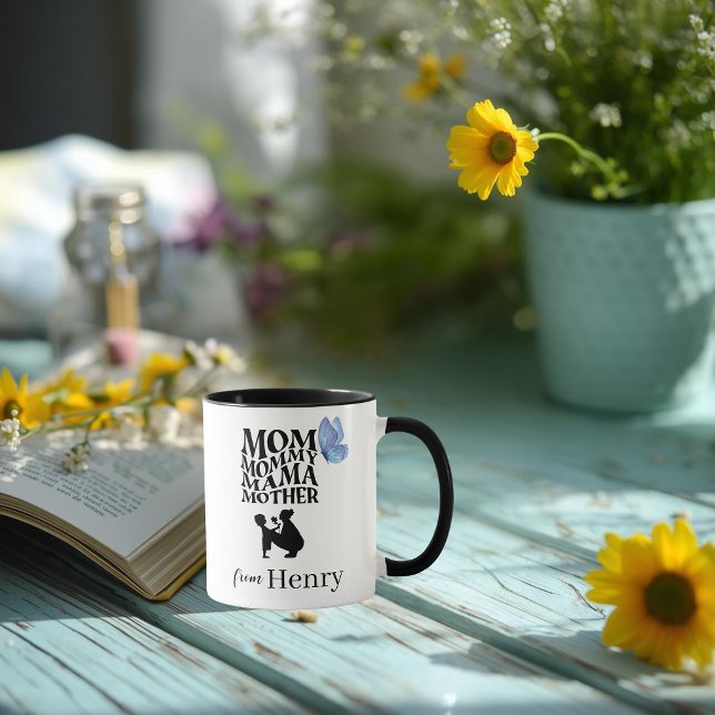 Personalized Mom Typography Mug Mugg (Skapare uppladdad)