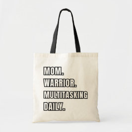 Personalized Mom Warrior Multitasking Daily Gifts Tygkasse