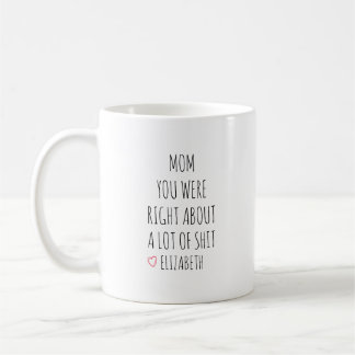 Personalized Mom You Were Right Mug  Kaffemugg