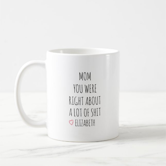 Personalized Mom You Were Right Mug  Kaffemugg (Vänster)