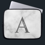 Personalized Monogram and Name Laptop Sleeve<br><div class="desc">Personalized Monogram and Name Gifts
featuring personalized monogram and name in classic serif font style.</div>