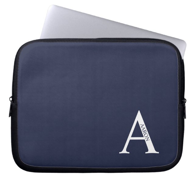 Personalized Monogram and Name Laptop Sleeve (Framsidan)