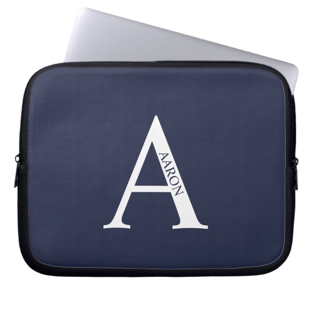 Personalized Monogram and Name Laptop Sleeve (Framsidan)