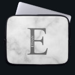 Personalized Monogram and Name Laptop Sleeve<br><div class="desc">Personalized Monogram and Name Gifts
featuring personalized monogram and name in classic serif font style.</div>