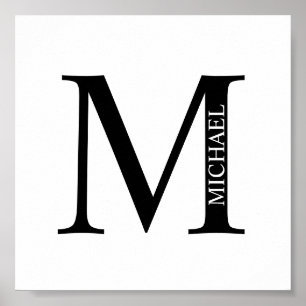 Personalized Monogram and Name Poster