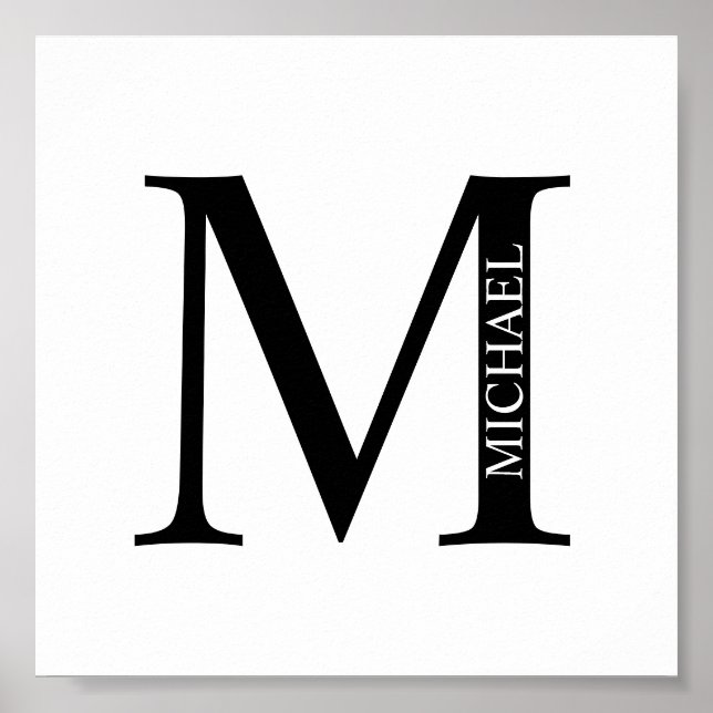 Personalized Monogram and Name Poster (Framsidan)