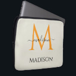Personalized Monogram & Name  Laptop Fodral<br><div class="desc">Protect your device in style with a custom laptop sleeve featuring an elegant monogram and personalized name. Designed for both function and fashion, this sleek sleeve offers a snug fit to guard against scratches, dust, and everyday bumps. The refined monogram design adds a professional yet personal touch, making it ideal...</div>