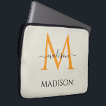 Personalized Monogram & Name  Laptop Fodral<br><div class="desc">Protect your device in style with a custom laptop sleeve featuring an elegant monogram and personalized name. Designed for both function and fashion, this sleek sleeve offers a snug fit to guard against scratches, dust, and everyday bumps. The refined monogram design adds a professional yet personal touch, making it ideal...</div>
