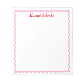 Personalized Monogram Notepads with Scallop Border Anteckningsblock