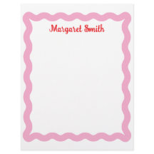 Personalized Monogram Notepads with Scallop Border