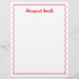 Personalized Monogram Notepads with Scallop Border Brevhuvud