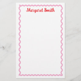 Personalized Monogram Notepads with Scallop Border Brevpapper