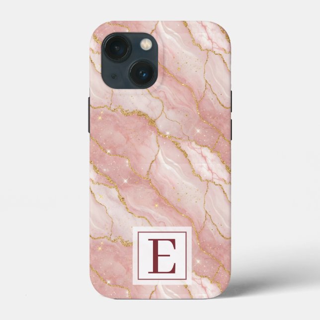 Personalized Monogram Rose Quartz Gold (Baksida)