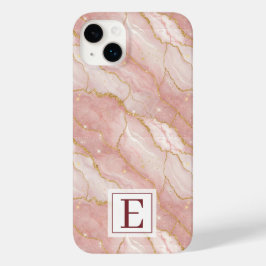 Personalized Monogram Rose Quartz Gold