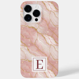 Personalized Monogram Rose Quartz Gold