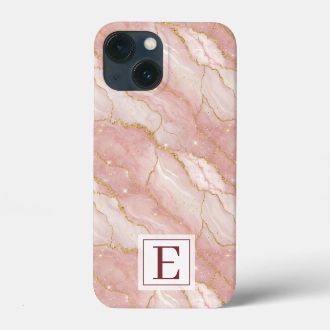 Personalized Monogram Rose Quartz Gold (Baksida)