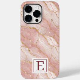 Personalized Monogram Rose Quartz Gold