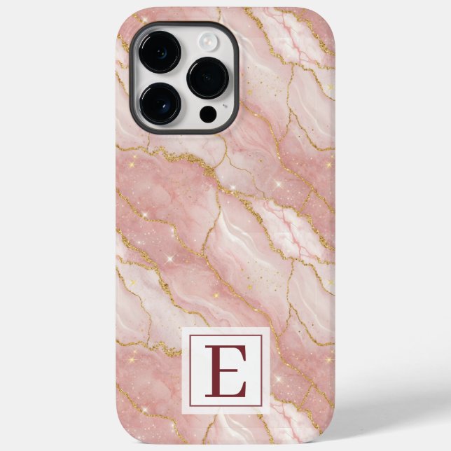 Personalized Monogram Rose Quartz Gold (Baksida)