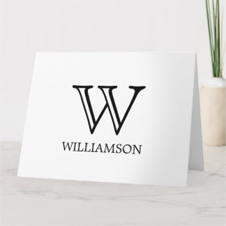 Personalized Monogram Thank You Cards Kort