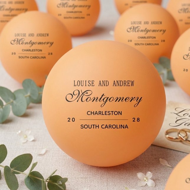 Personalized Monogram Wedding  Pingisboll (Personalized Monogram Wedding Ping Pong Ball)
