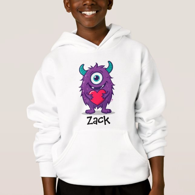 Personalized Monster Valentine  T Shirt (Framsida)