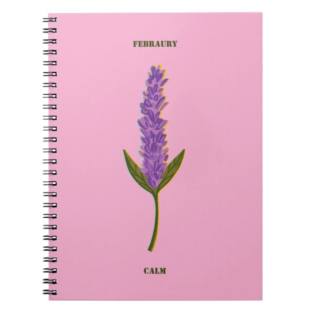 Personalized Monthly Serenity Journal Minimalist  Anteckningsbok (Framsidan)