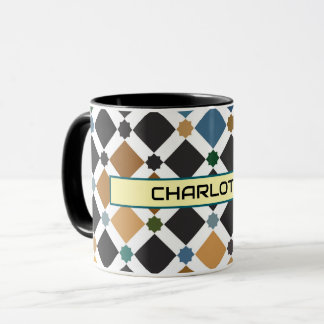 Personalized Moroccan Zellige Pattern Mug – Custom Mugg