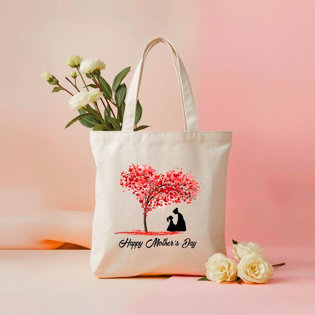 Personalized Mother & Daughter Love Tote Bag Tygkasse (Skapare uppladdad)