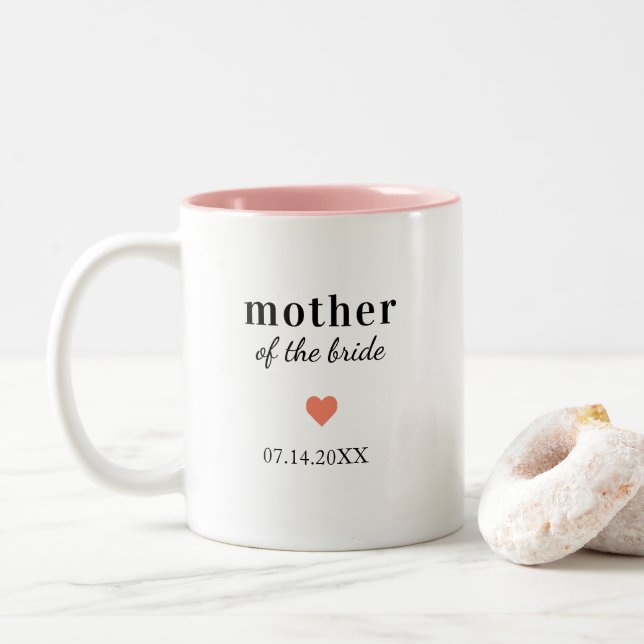 Personalized Mother of the Bride Två-Tonad Mugg (Med munk)