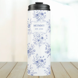 Personalized Mothers Day Blue Flowers Floral