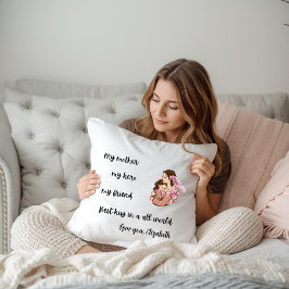 Personalized Mother's Day Mom's Hug Throw Pillow Kudde