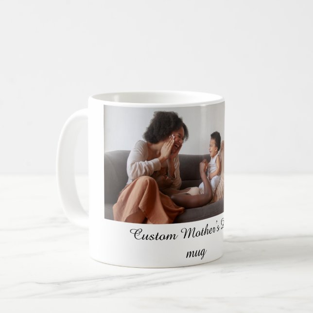 Personalized Mother's Day Mug – Custom Gift mom Kaffemugg (Framsida vänster)