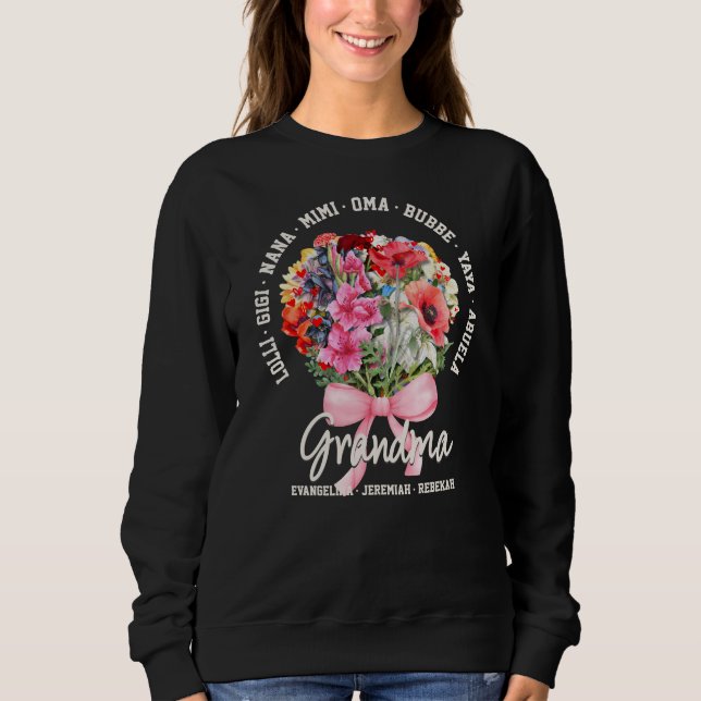 Personalized Mother's Day Nana Mimi Gigi GRANDMA T Shirt (Framsida)