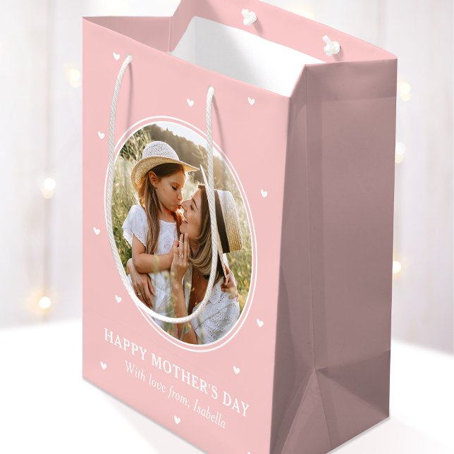 Personalized Mother's Day Photos Cute Pink White (Skapare uppladdad)