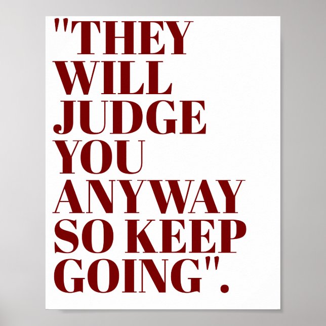 Personalized Motivational Custom Quotes Monogram  Poster (Framsidan)