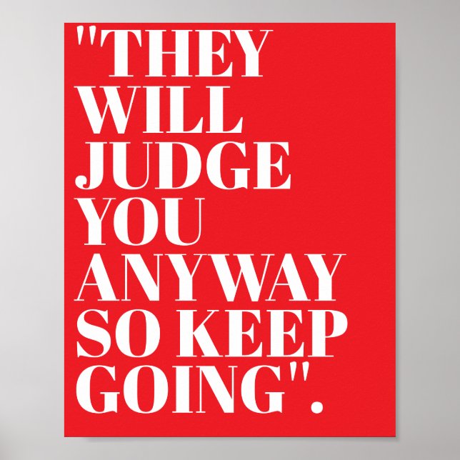 Personalized Motivational Custom Quotes Monogram  Poster (Framsidan)