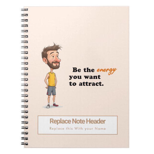 Personalized Motivational Notebook Anteckningsbok (Framsidan)