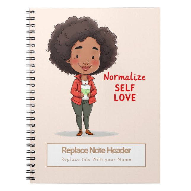 Personalized Motivational Notebook Anteckningsbok (Framsidan)