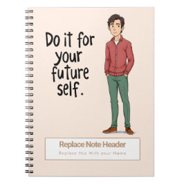 Personalized Motivational Notebook Anteckningsbok