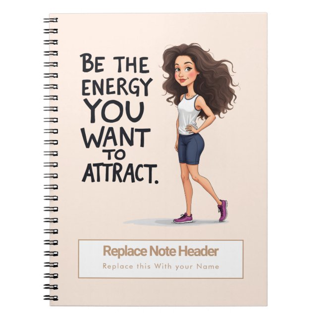 Personalized Motivational Notebook Anteckningsbok (Framsidan)