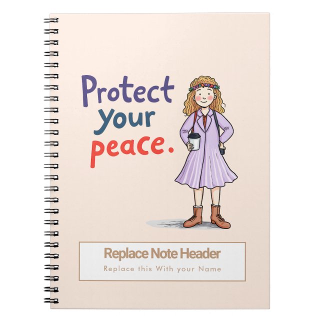 Personalized Motivational Notebook Anteckningsbok (Framsidan)