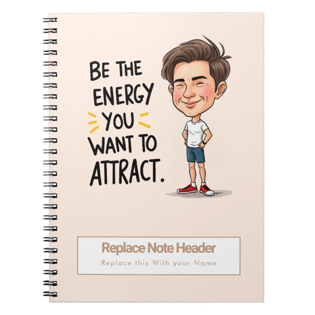 Personalized Motivational Notebook Anteckningsbok (Framsidan)