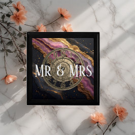 Personalized Mr and Mrs Agate Pink Romantic Luxury Minnesask