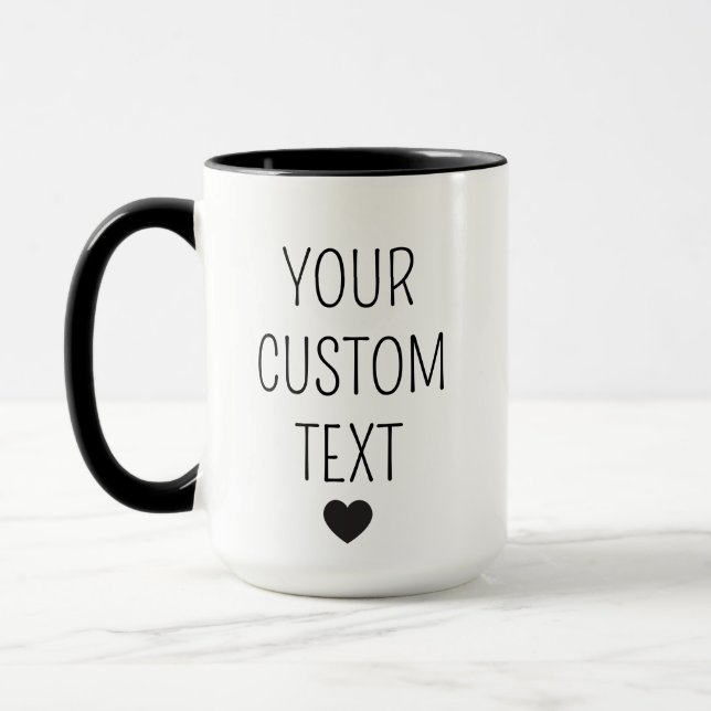 Personalized Mug, Custom Mug, customizable coffee Mugg (Vänster)