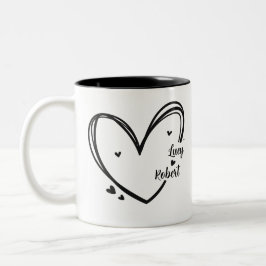 Personalized mug for couples with names  Två-Tonad mugg