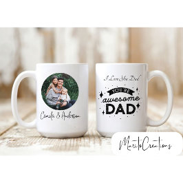 Personalized mug for dad with photo with dad. mugg